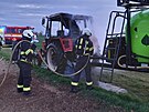 Por traktoru v Hubenicch na Krlovhradecku (15. dubna 2025)