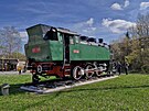 Na prodej je i posledn parn lokomotiva, kter v huti do roku 1970 jezdila.