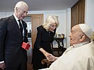 Britský král Karel III., královna Camilla na soukromé návtv papee Frantika...