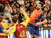 Momentka z extraligového semifinále Talent Plze� - Dukla Praha