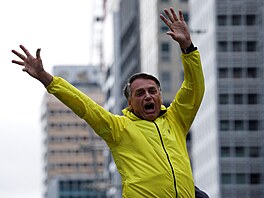 Jair Bolsonaro na setkání se svými píznivci. (6. dubna 2025)