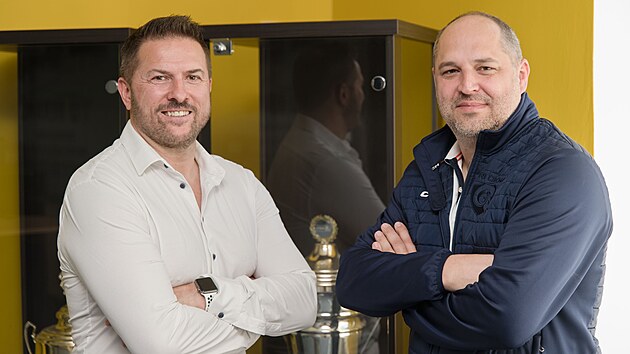 Zlínský sportovní mana�er Jan Srdínko a klubový jednatel Jan Pravda.