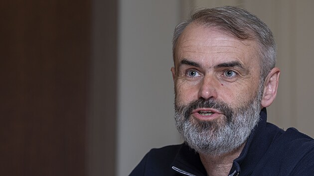 Robert �lachta, p�edseda hnutí P�ísaha. (11. dubna 2025)