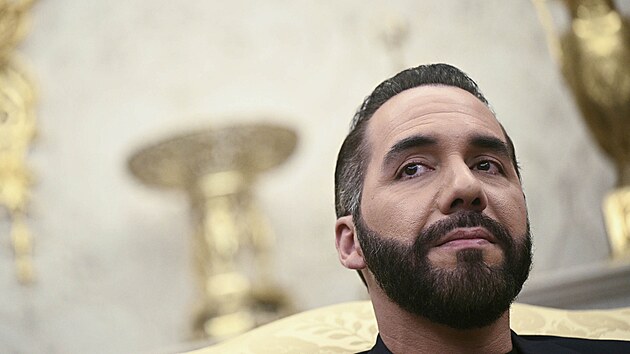 Prezident Salvadoru Nayib Bukele se setkal se svm americkm protjkem Donaldem Trumpem v Blm dom. (14. dubna 2025)