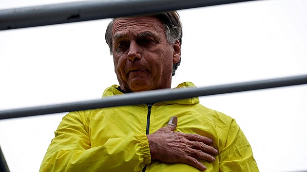 Jair Bolsonaro na setkn se svmi pznivci. (6. dubna 2025)