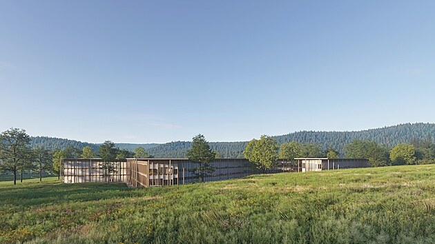 Hotel na loukch na okraji Adrpachu navrhl pro developera architekt Josef Pleskot.