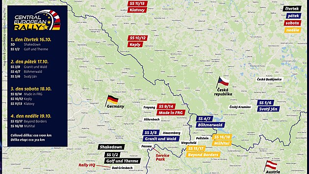 WRC yarışları Prag'dan kaybolur. Orta Avrupa mitingi Almanya'da başlayacak ve Krumlov'a gidecek