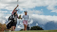 Sára Kousková bhem zastávky Ladies European Tour u Kapského Msta.