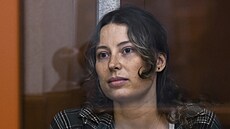 Ksenia Karelinová v soudní síni v ruském Jekatrinburgu (20. ervna 2024)
