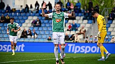 Jablonecký útoník Jan Chramosta poté, co promnil penaltu proti Mladé...