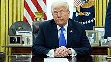 Donald Trump v Oválné pracovn (21. bezna 2025)