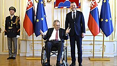 Bývalý prezident Milo Zeman navtívil souasnou hlavu Slovenska Petera...