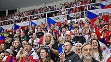 Podpora domácího týmu v eskobudjovické aren pi semifinále s USA.