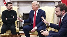 Americký viceprezident J. D. Vance bhem setkání ukrajinského prezidenta...