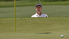 Justin Rose b�hem druhého kola Masters v August�