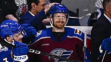 Gabriel Landeskog v dresu farmá�ského celku Colorado Eagles. K zápasu nastoupil...