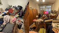 Je�t� po�ád se t�ídí, vyklízí a uklízí... Nicmén� stará paní u� si m��e sednout...