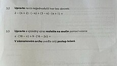P�ijímací zkou�ky na st�ední �koly, zadání testu z matematiky pro uchaze�e o...