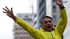 Jair Bolsonaro na setkání se svými p�íznivci. (6. dubna 2025)