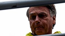 Jair Bolsonaro na setkání se svými p�íznivci. (6. dubna 2025)