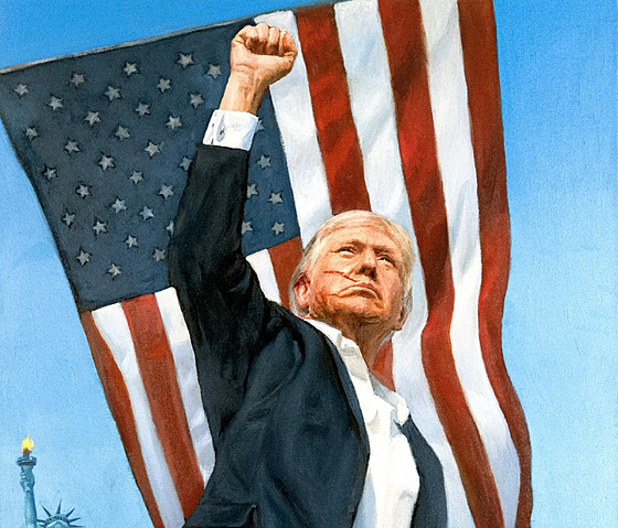 Portrét Donalda Trumpa od ruského malí�e Nikase Safronova