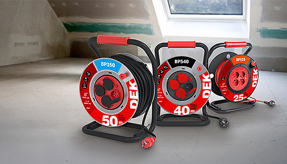 Prodlu�ovací p�ívod na bubnu DEK: Spolehlivý pomocník na stavb�, v díln� i na...