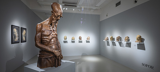 Velekn�z, patinovaná sádra, 140 x 60 x 55 cm, 2020_2021.