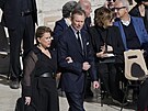 Lucemburský velkovévoda Henri a velkovévodkyn� Marie Teresa p�icházejí na...