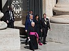 Americký prezident Donald Trump a první dáma Melania Trumpová p�icházejí na...