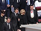 Francouzský prezident Emmanuel Macron, jeho americký prot�j�ek Donald Trump,...