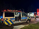 Dopravní nehoda v obci Stochov v okrese Kladno. Havárii zde idika osobního...