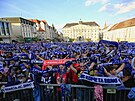 Brnnt fanouci se pi poslednm zpase finle extraligy seli na Zelnm...