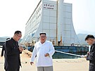 Severokorejský vdce Kim ong-un na návtv turistické zóny Diamantových hor...