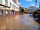 Zaplaven koln dvr ZU Stezina v Hradci Krlov (22.4.2025).