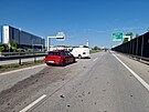Nehoda zastavila provoz na dlnici D48.