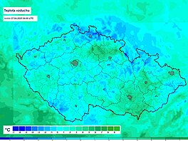Noní teploty klesli a na minus est stup Celsia. (27. dubna 2025)