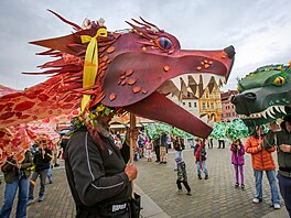 V Bud�jovicích se konalo Svatoji�ské v�n�ení drak�.