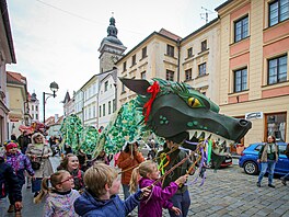 V Bud�jovicích se konalo Svatoji�ské v�n�ení drak�.