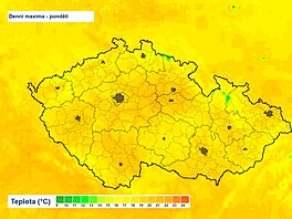 V pondlí oekávají meteorologové jasno a polojasno. Nejvyí teploty se budou...