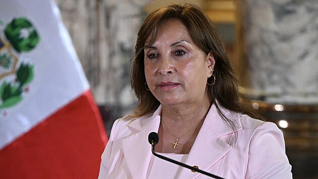 Peruánská prezidentka Dina Boluarteová v Lim� (29. ledna 2025)