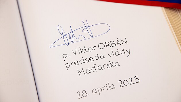 Ma�arsk� premi�r Viktor Orb�n nav�t�vil Slovensko. (28. dubna 2025)