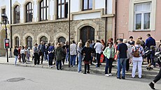 Demonstrace za odvolání editele základní koly v Hustopeích (24. dubna 2025)