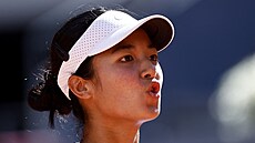 Filipínská tenistka Alexandra Ealaová na turnaji v Madridu.
