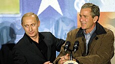 Ruský prezident Vladimir Putin na náv�t�v� texaského ran�e amerického...