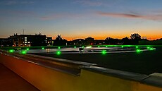 No�ní osv�tlení opraveného  hlavního heliportu Fakultní nemocnice Ostrava  (25....