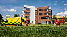 Po dobu rekonstrukce hlavního heliportu vyu�ívala Fakultní nemocnice Ostrava...