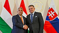 Maarský premiér Viktor Orbán navtívil Bratislavu, kde se seel se slovenským...