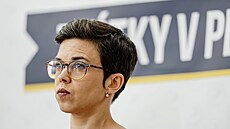 Místopedsedkyn Snmovny za Piráty Olga Richterová ve Snmovn (22. dubna 2025)