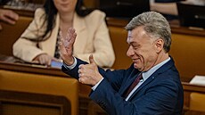 Ministr spravedlnosti Pavel Blaek z ODS ve Snmovn (22. dubna 2025)