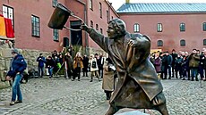 V roce 1985 poídil fotograf Hans Runesson ve védském mst Växjö snímek,...